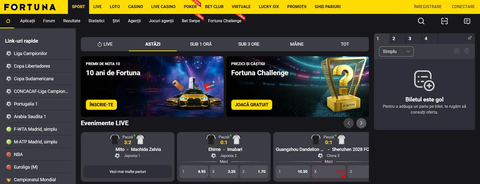 Lista cazinouri online Fortuna